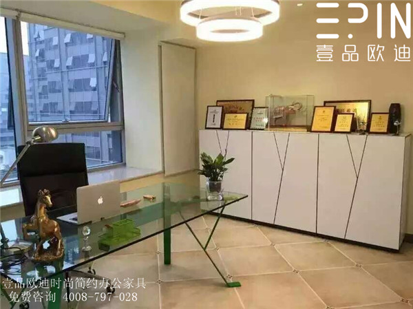 意大利原創設計班臺+酷睿文件柜 壹品歐迪辦公家具